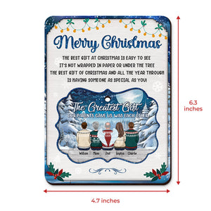 Le plus beau cadeau que nos parents nous ont offert - Carte en bois personnalisée avec ornement amovible - Cadeau de Noël pour les membres de la famille