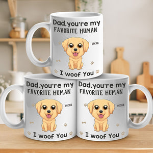 Mug personnalisé « Notre humain préféré » - Chien - Cadeau pour les propriétaires d'animaux et les amoureux des animaux