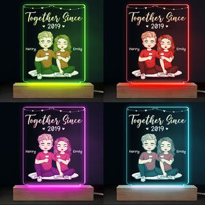 Je suis à toi, aucun retour ni remboursement - Lampe LED 3D personnalisée pour couple - Cadeau pour mari et femme, anniversaire