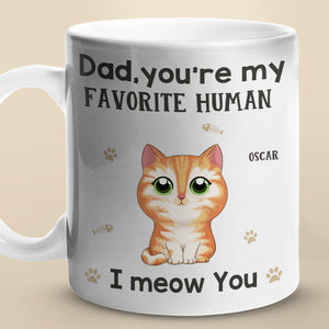 Mug personnalisé « Notre humain préféré » - Chien - Cadeau pour les propriétaires d'animaux et les amoureux des animaux