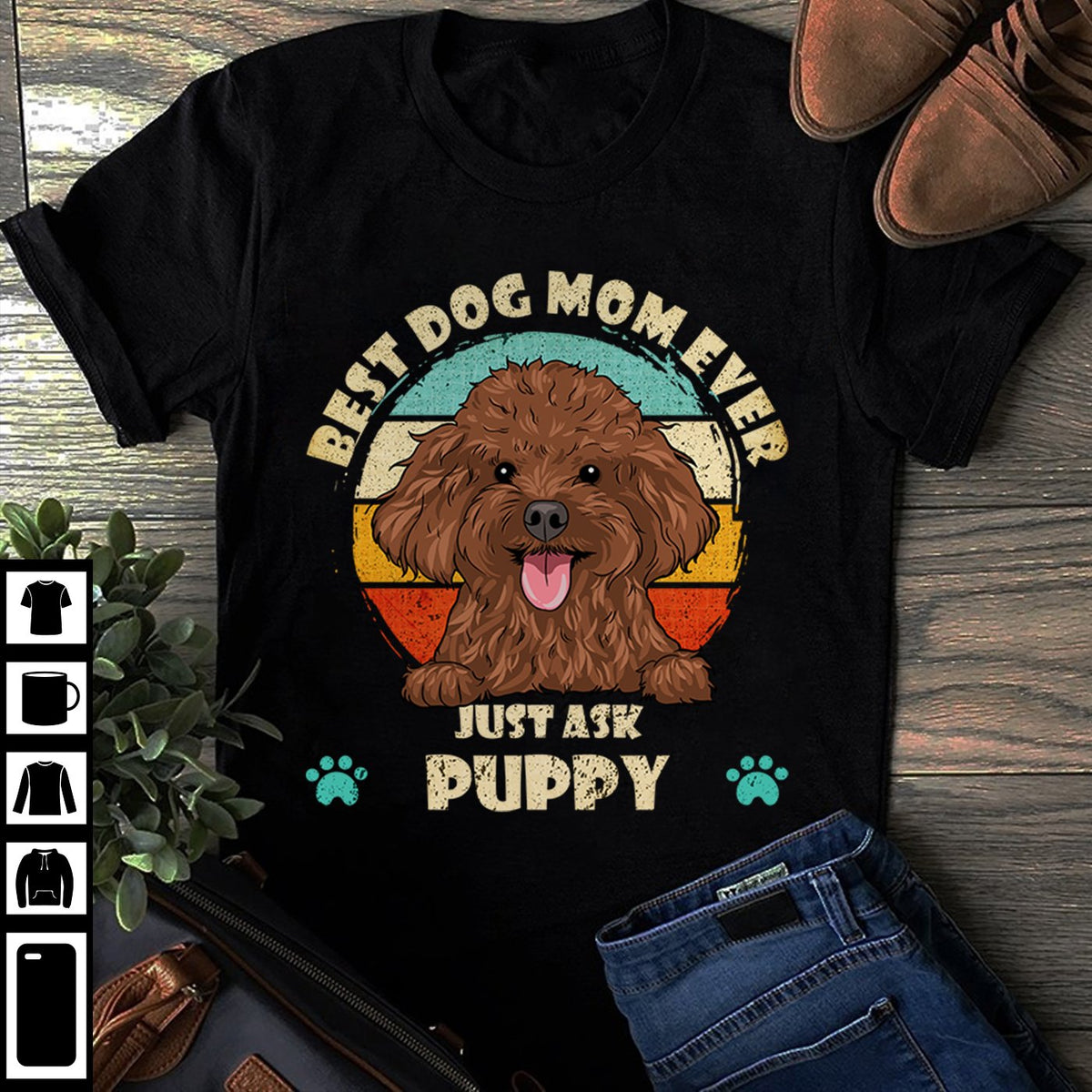 BEST DOG MOM EVER - PERSONALIZED CUSTOM UNISEX T-SHIRT.