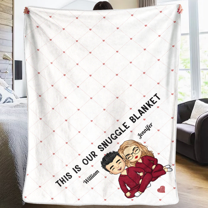 Voici notre couverture douillette - Couverture personnalisée pour couple - Cadeau pour mari et femme, anniversaire