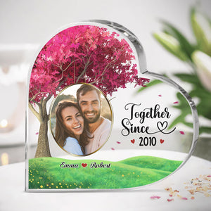 Aucun retour ni remboursement, je suis à toi - Plaque acrylique personnalisée en forme de cœur pour couple - Télécharger une image, cadeau pour mari et femme, anniversaire
