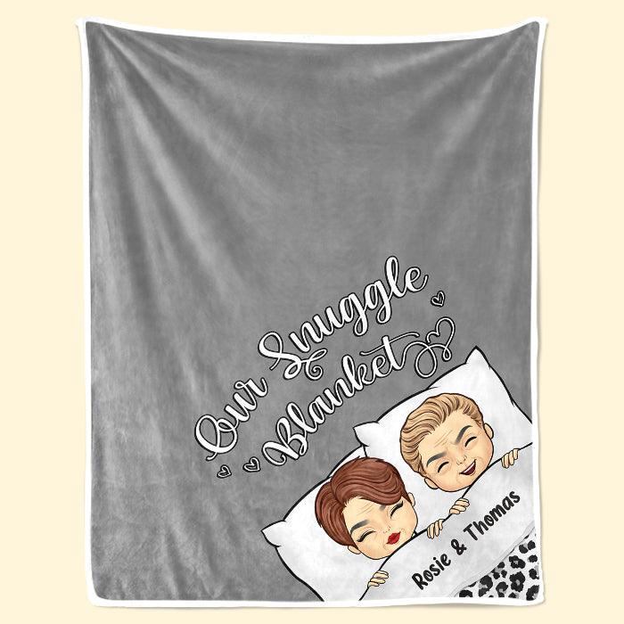 Notre couverture douillette - Couverture personnalisée pour couple - Cadeau pour mari et femme, anniversaire