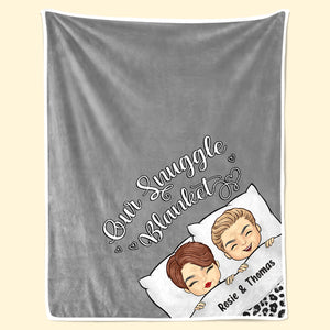 Notre couverture douillette - Couverture personnalisée pour couple - Cadeau pour mari et femme, anniversaire