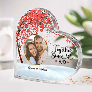 Aucun retour ni remboursement, je suis à toi - Plaque acrylique personnalisée en forme de cœur pour couple - Télécharger une image, cadeau pour mari et femme, anniversaire