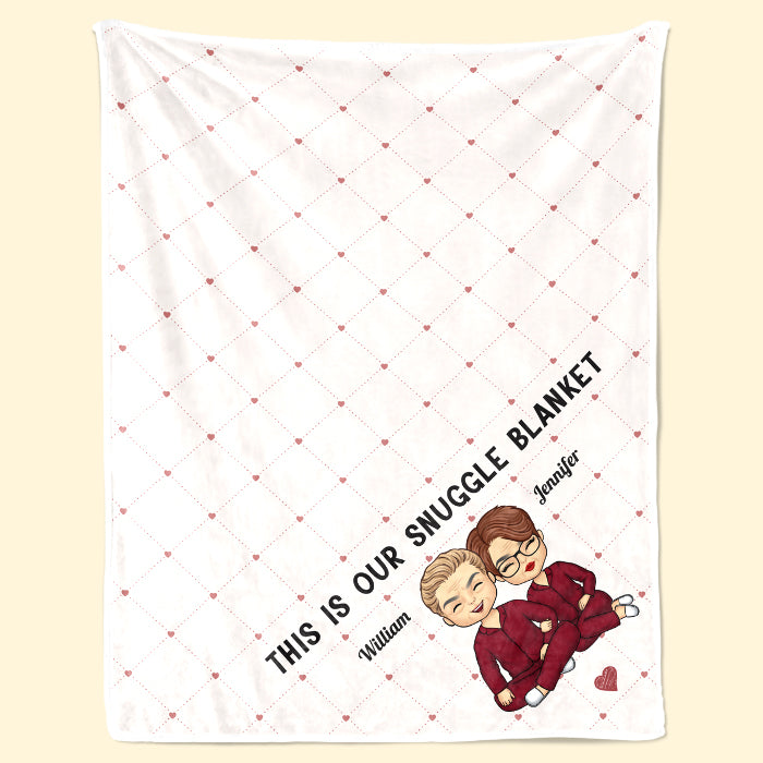Voici notre couverture douillette - Couverture personnalisée pour couple - Cadeau pour mari et femme, anniversaire