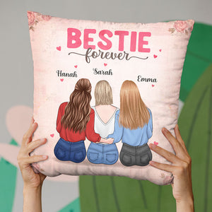 Bestie Forever - Bestie Personalized Custom Pillow - Gift For Best Friends, BFF, Sisters