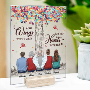 You'll Stay In Our Hearts Forever - Memorial Personalized Custom Rectangle Shaped Acrylic Plaque - Sympathy Gift, Gift For Family Members