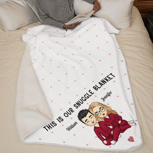 Voici notre couverture douillette - Couverture personnalisée pour couple - Cadeau pour mari et femme, anniversaire