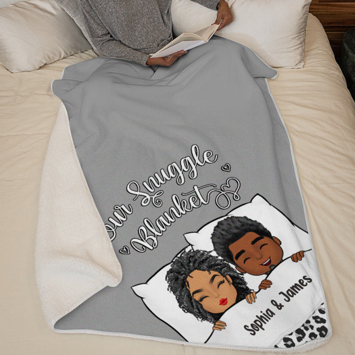 Notre couverture douillette - Couverture personnalisée pour couple - Cadeau pour mari et femme, anniversaire