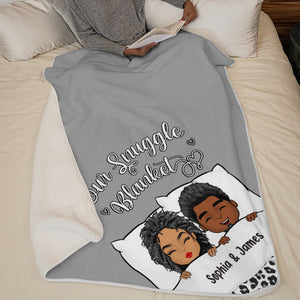 Notre couverture douillette - Couverture personnalisée pour couple - Cadeau pour mari et femme, anniversaire