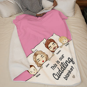 Notre couverture câline - Couverture personnalisée pour la famille - Cadeau pour les membres de la famille