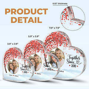 Aucun retour ni remboursement, je suis à toi - Plaque acrylique personnalisée en forme de cœur pour couple - Télécharger une image, cadeau pour mari et femme, anniversaire