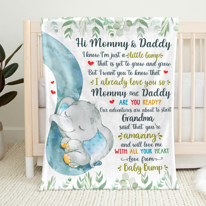 Couverture personnalisée - Cadeaux de baby shower personnalisés, cadeaux de révélation du sexe pour les nouvelles mamans, les nouveaux papas, les nouveaux parents - Nos aventures sont sur le point de commencer