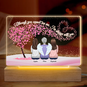 Mère et filles unies pour toujours - Lampe LED 3D rectangulaire personnalisée pour la famille - Cadeau d'anniversaire et de fête des mères pour maman