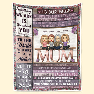 Nous t'aimons pour toujours - Couverture personnalisée pour la famille - Cadeau de fête des mères, d'anniversaire pour maman de la part de sa fille