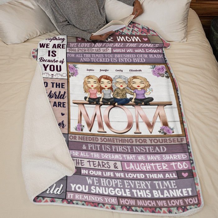 Nous t'aimons pour toujours - Couverture personnalisée pour la famille - Cadeau de fête des mères, d'anniversaire pour maman de la part de sa fille