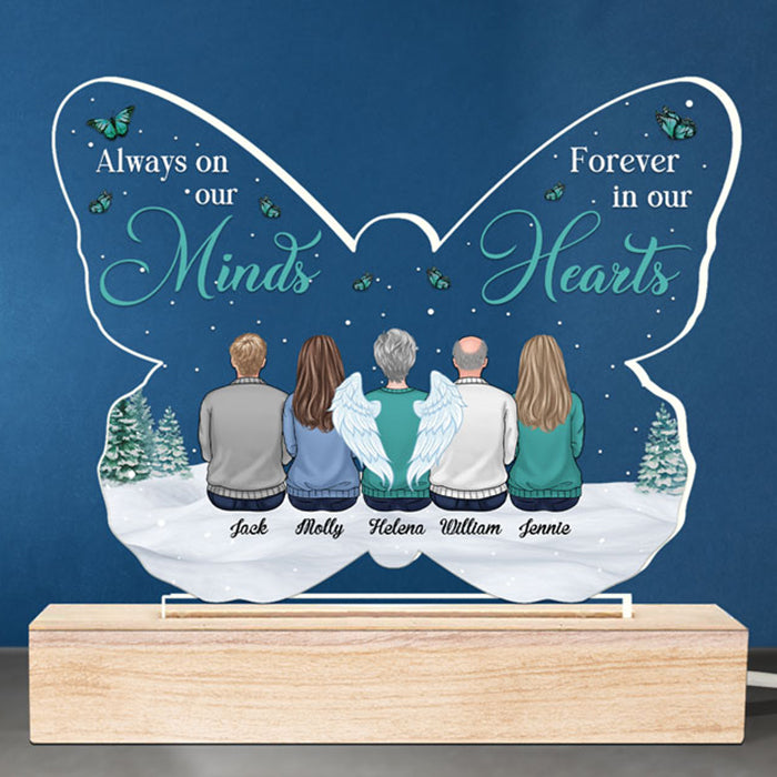 Tes ailes étaient prêtes, mais mon cœur ne l'était pas - Lumière LED 3D personnalisée en forme de papillon - Cadeau de condoléances, cadeau pour les membres de la famille