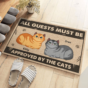 Les chats sont aux commandes - Tapis décoratif personnalisé pour chat - Cadeau pour propriétaires et amoureux des animaux