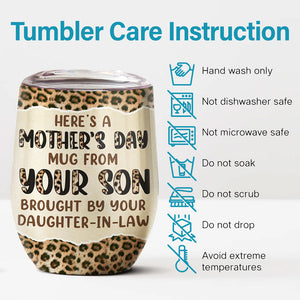 A Mother's Day Gift Bought By Your Daughter-In-Law - Family Personalized Custom Wine Tumbler - Mother's Day, Birthday Gift For Mom