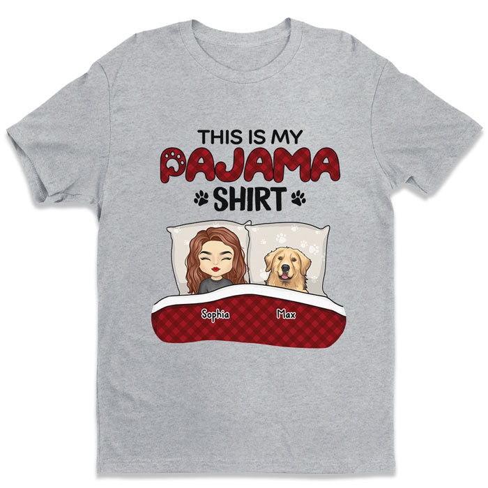 T-shirt unisexe personnalisé « This Is My Pajama » pour chien et chat, sweat-shirt à capuche, cadeau idéal pour les propriétaires et les amoureux des animaux.