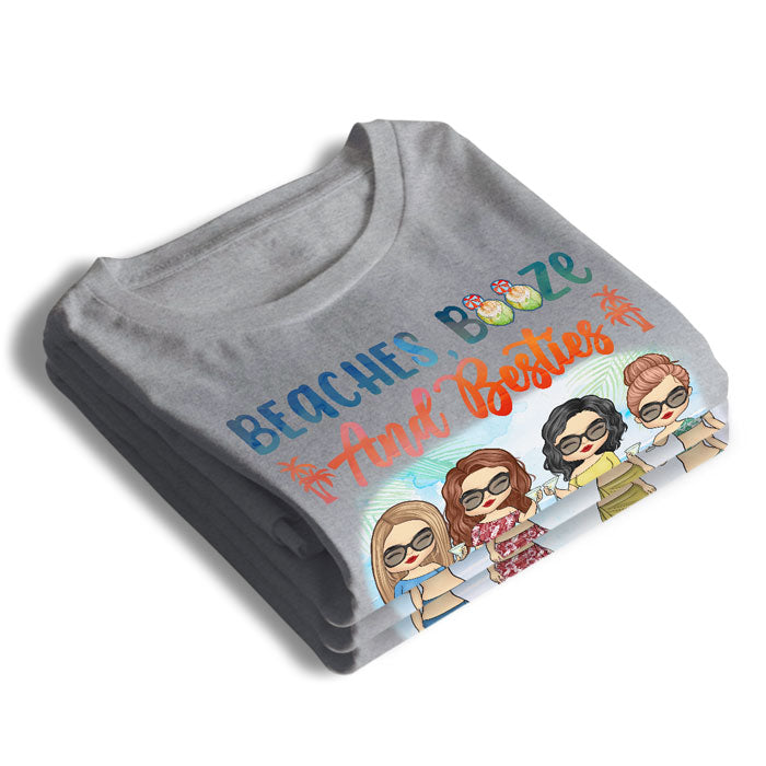 Plages, alcool et meilleure amie - Cadeau pour meilleure amie, t-shirt unisexe personnalisé