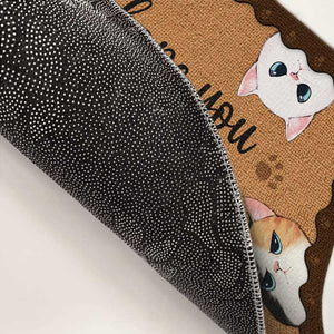 Bienvenue, j'espère que vous aimez les chats - Tapis décoratif personnalisé pour chat - Cadeau pour les propriétaires d'animaux et les amoureux des animaux