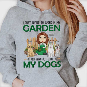 « Passez du temps avec mes chiens » – T-shirt et sweat à capuche unisexe personnalisé – Cadeau pour les amateurs de jardinage