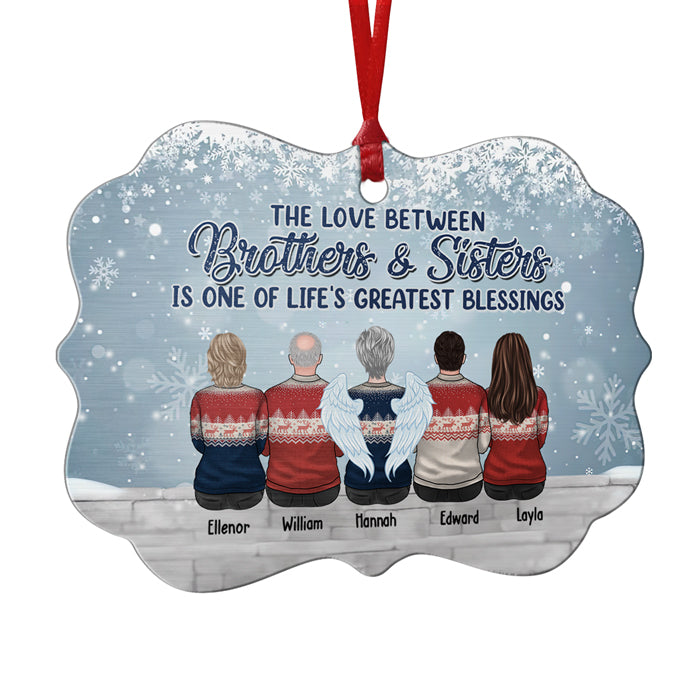 Frères et sœurs jamais séparés, peut-être à distance, mais jamais dans le cœur - Décoration de Noël personnalisée en bois et aluminium en forme de Benelux - Cadeau pour frères et sœurs, cadeau de Noël