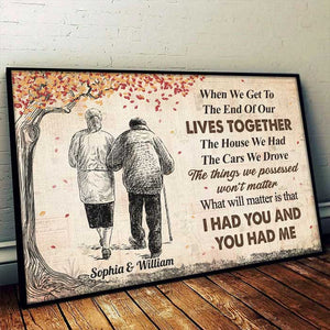 Nous nous sommes aimés - Affiche horizontale personnalisée pour couple - Cadeau pour mari et femme, anniversaire