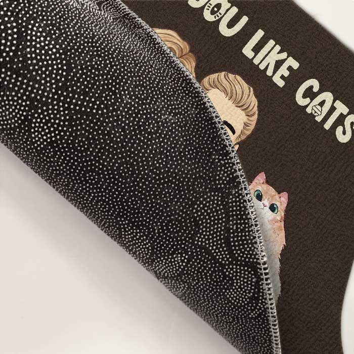 J'espère que vous aimez les chats - Tapis décoratif personnalisé pour chat - Cadeau pour les propriétaires d'animaux et les amoureux des animaux