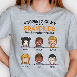 Property Of My Grandkids And World's Greatest Grandma - Gift For Grandma, Personalized Unisex T-shirt, Hoodie.