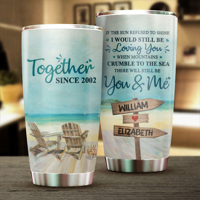 Je t'aimerais toujours - Verre personnalisé - Cadeau pour couple, mari et femme