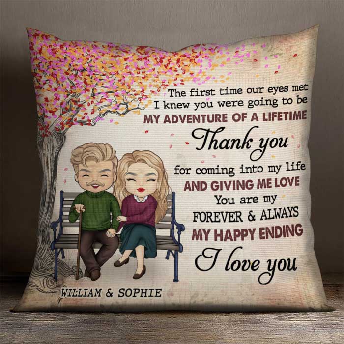 Thank You For Giving Me Love - Gift For Couples, Personalized Pillow (Insert Included).