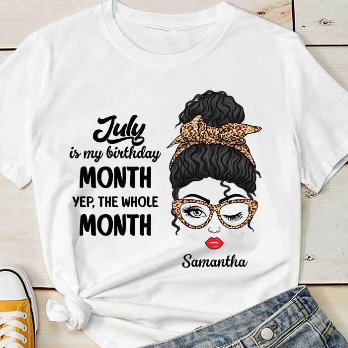 My Birthday Month - Personalized Unisex T-Shirt.