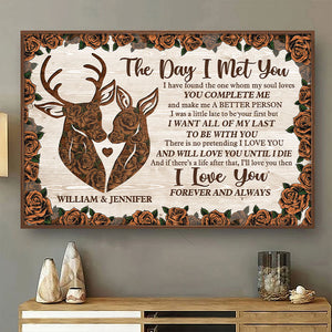 Tu me complète – Affiche horizontale personnalisée – Cadeau pour couple, mari et femme