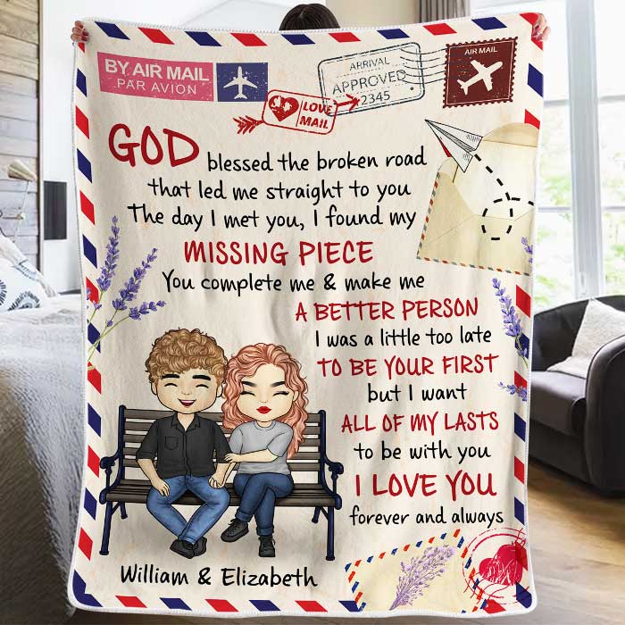 You Complete Me And Make Me A Better Person - Gift For Couples, Personalized Blanket.