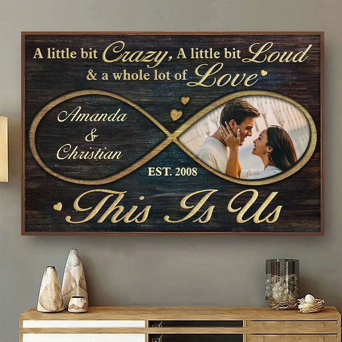 Beaucoup d'amour - Affiche horizontale personnalisée - Télécharger une image, cadeau pour couple, mari et femme