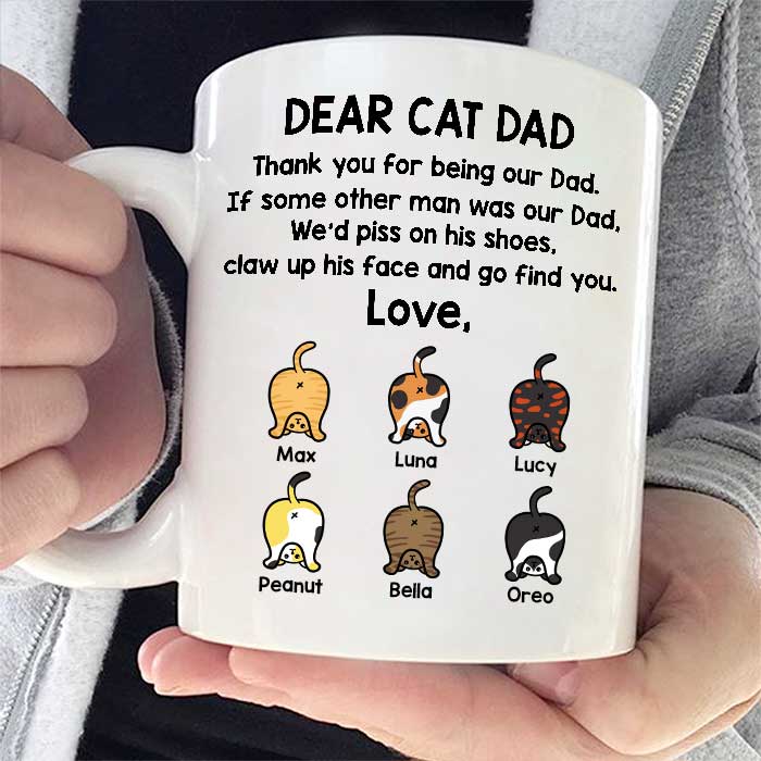 Thank You For Being Our Dad - Gift for Dad - Funny Personalized Mug.