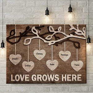 These Are My Beloved Kids - Personalized Horizontal Canvas - Gift For Grandparents