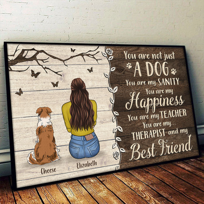 Tu n'es pas qu'un chien - Affiche horizontale personnalisée - Cadeau pour les amoureux des animaux