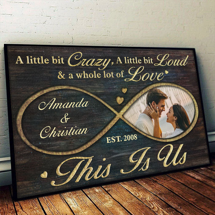 Beaucoup d'amour - Affiche horizontale personnalisée - Télécharger une image, cadeau pour couple, mari et femme