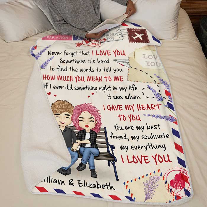 I Gave My Heart To You - Gift For Couples, Personalized Blanket.