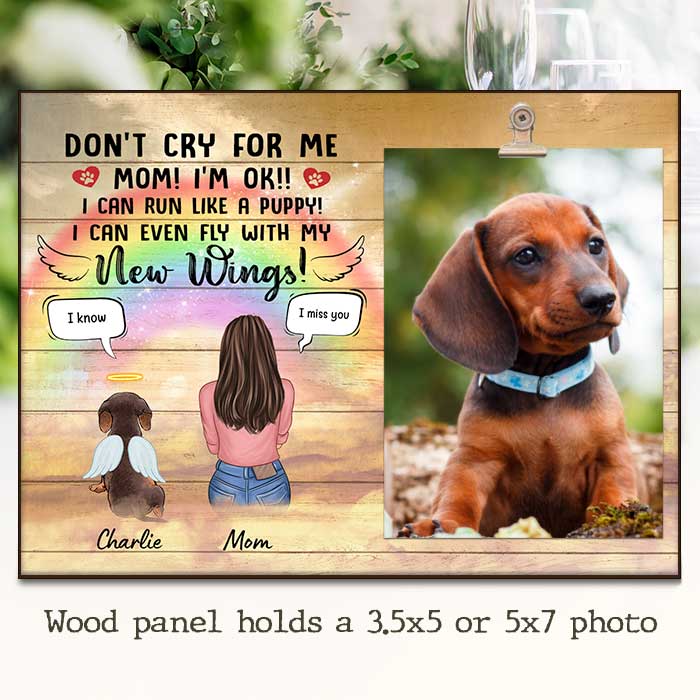 Don't Cry For Me, Mom! I Can Even Fly With My New Wings - Personalized Photo Frame.