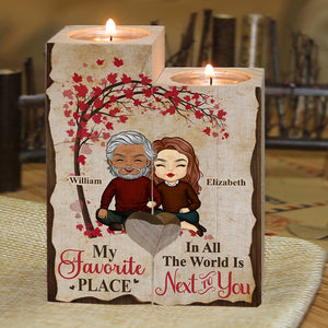 Staying Next To You Is My Favorite Thing - Gift For Couples, Personalized Candle Holder.