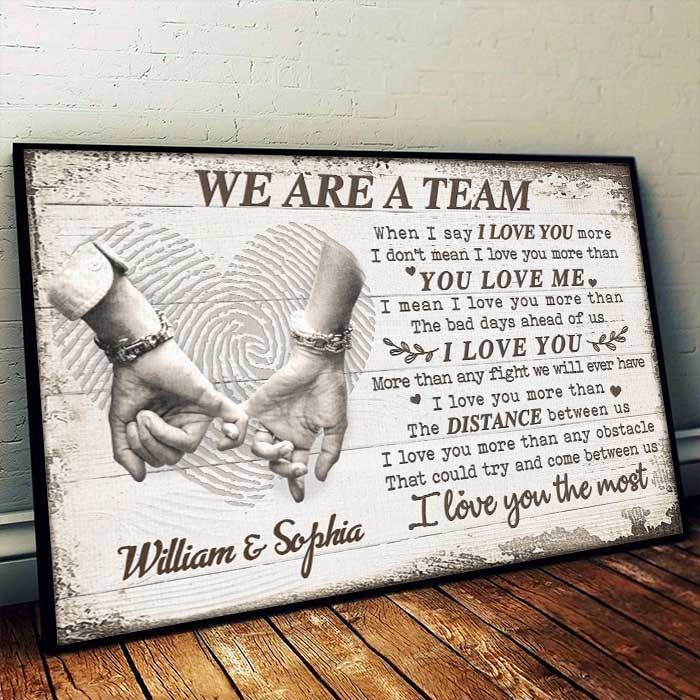 I Love You More Than Any Fight We Will Ever Have - Gift For Couples, Personalized Horizontal Poster.