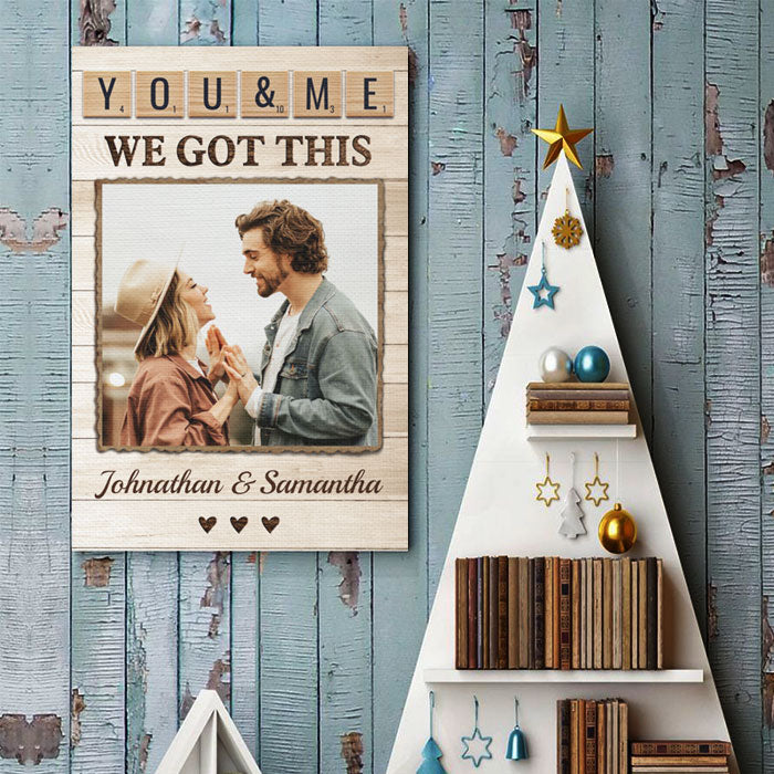 Together Is Our Favorite Place To Be - Upload Image, Gift For Couples - Personalized Vertical Poster.