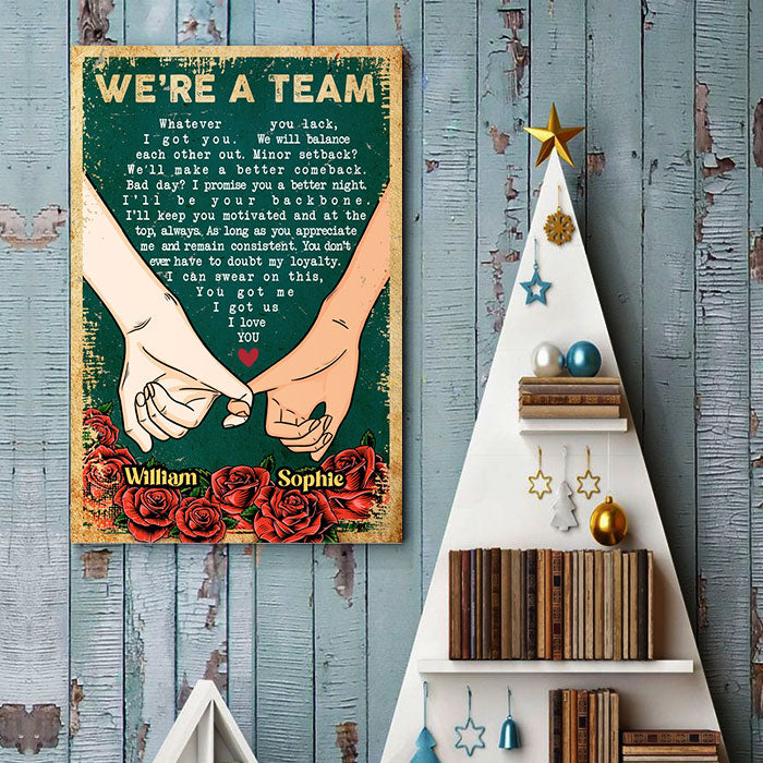 We're A Team - Personalized Vertical Poster.