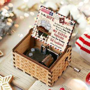 Our Home Ain't No Castle, But Still You're My Queen Forever - Gift For Couples, Personalized Music Box.